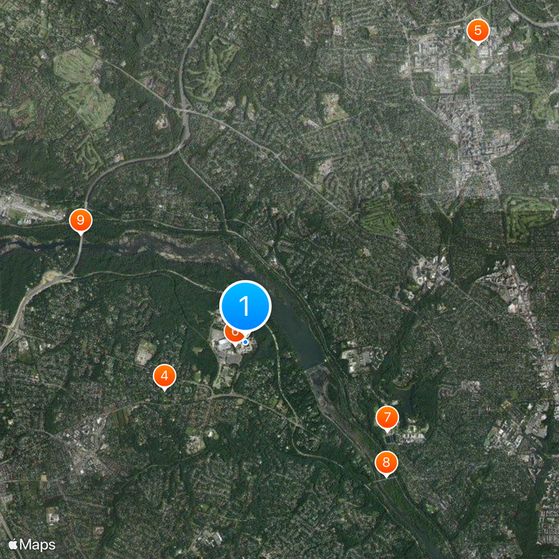 George Bush Center for Intelligence Kaart