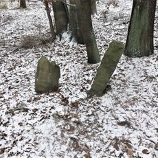 Křížové kameny u lesní cesty východně od Dolního Týnce