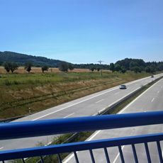 Most silnice II/648 přes dálnici D48 západně od Chlebovic