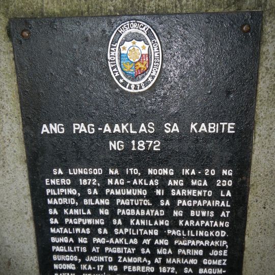The Cavite Mutiny of 1872 historical marker