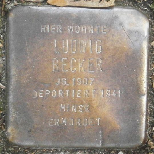 Stolperstein dedicated to Ludwig Becker