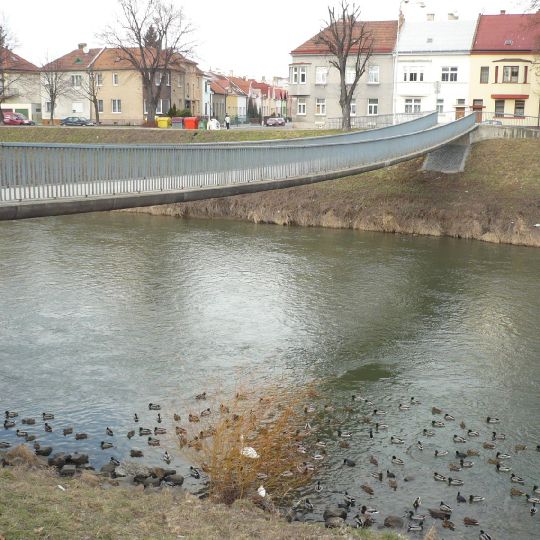 Footbridge over the Morava river in Kroměříž