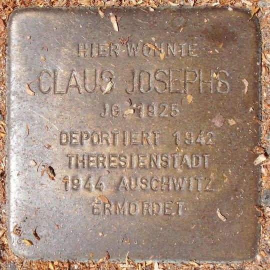 Stolperstein dedicated to Claus Josephs