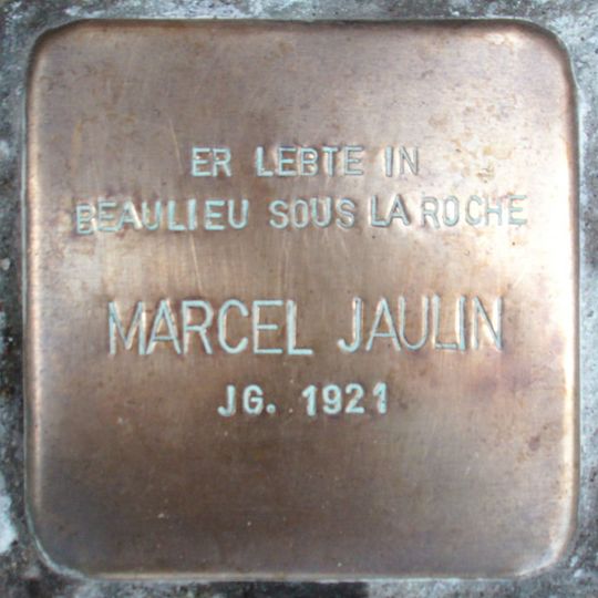 Stolperstein en memoria de Marcel Jaulin