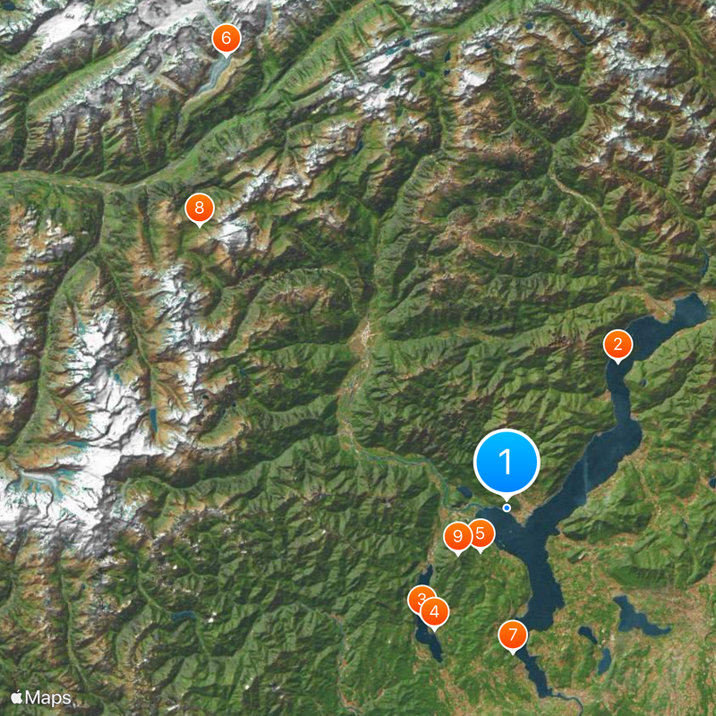 Provinz Verbano-Cusio-Ossola Karte