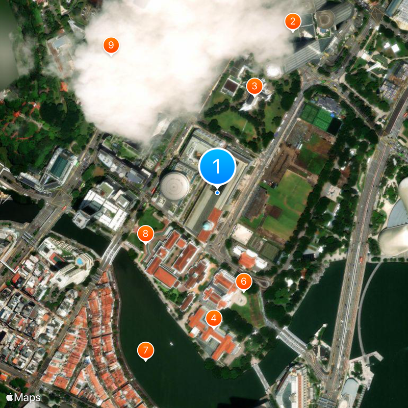 Galerie nationale de Singapour Carte