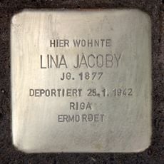 Stolperstein à la mémoire de Lina Jacoby