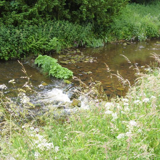 Weir On River Skell Approximately 10 Metres East Of The Infirmary At Fountains Abbey