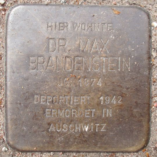 Stolperstein dedicated to Max Brandenstein