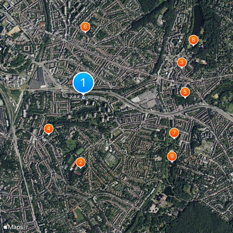 Dzielnica Europejska w Brukseli Mapa