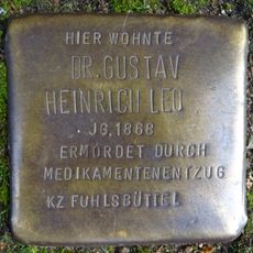 Stolperstein dedicated to Gustav Heinrich Leo