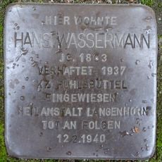 Stolperstein en memoria de Hans Wassermann
