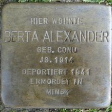 Stolperstein dedicated to Berta Alexander