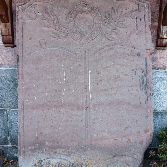 Dalle funéraire de Johann David Oesinger et Catharina Agathonia Gollin
