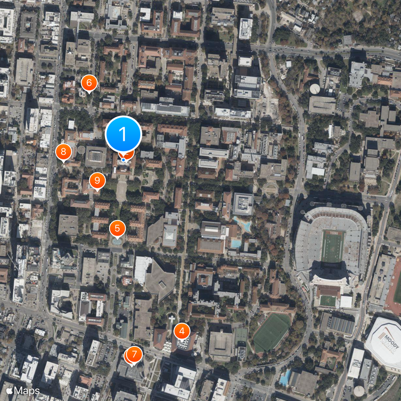University of Texas at Austin Map