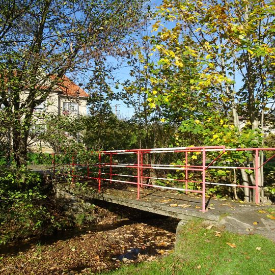 Lávka přes Zašovský potok v Zašové proti čp. 101