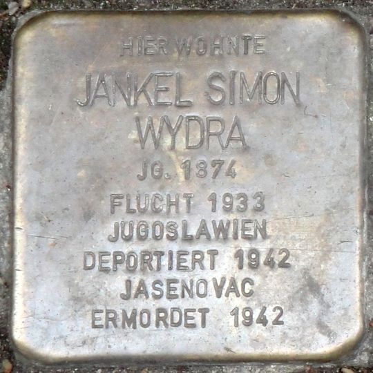 Stolperstein dedicated to Jankel Simon Wydra