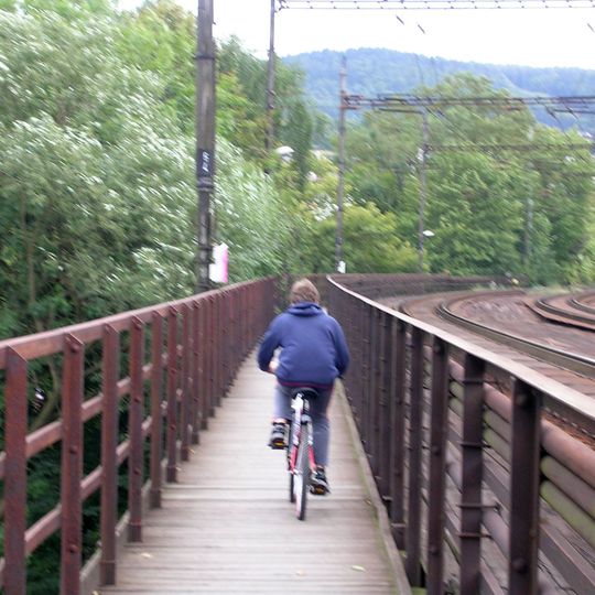 Footbridge over the Sázava in Čerčany