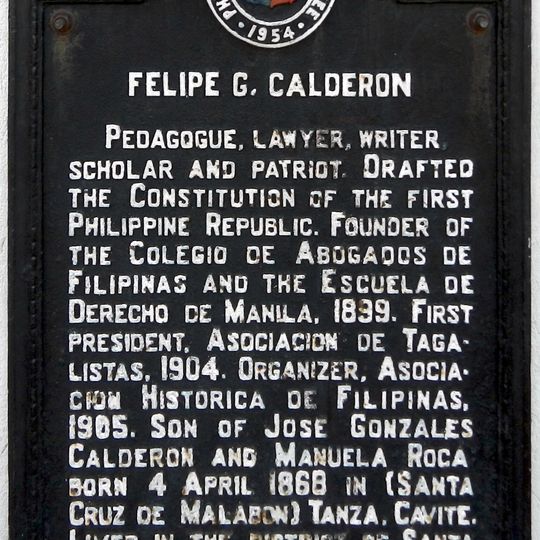 Felipe G. Calderon historical marker