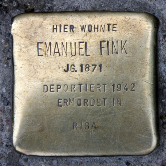 Stolperstein en memoria de Emanuel Fink