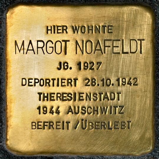 Stolperstein à la mémoire de Margot Noafeldt