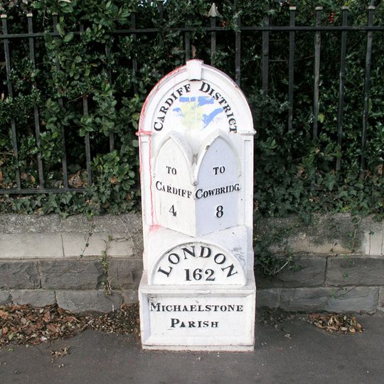 Milepost outside the Western Cemetery