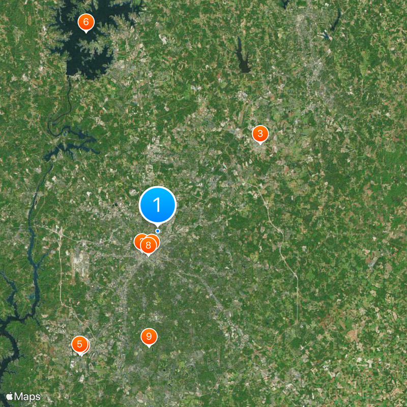 Condado de Mecklenburg Mapa