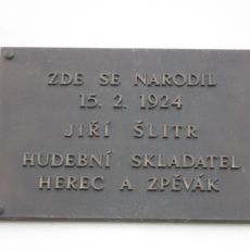 Jiří Šlitr memorial plaque in Zálesní Lhota