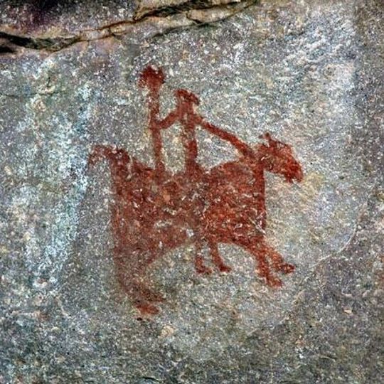 Adamgarh rock shelter with paintings
