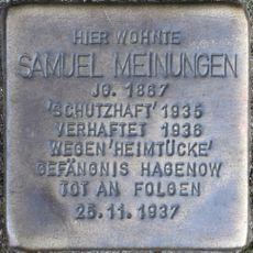 Stolperstein dedicated to Samuel Meinungen