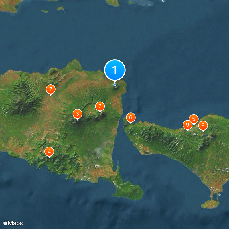 Parc national de Baluran Carte