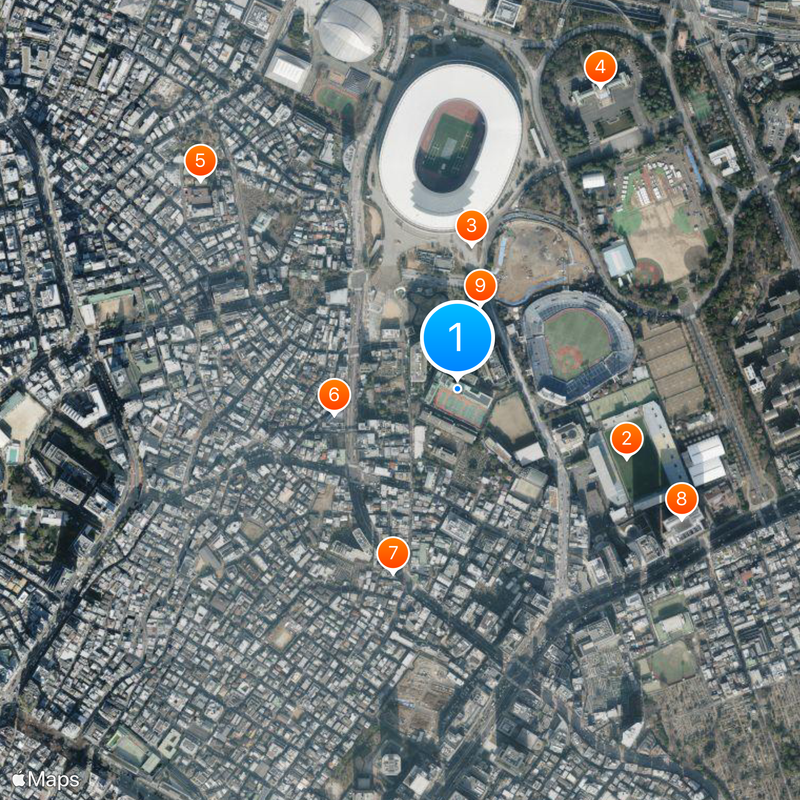 Kokugakuin High School Map