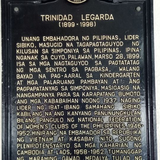 Trinidad Legarda historical marker