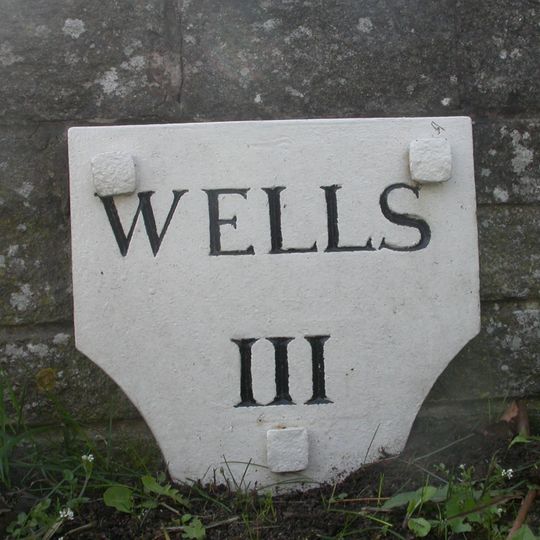 Milestone, Long Street, in village of Croscombe