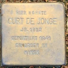Stolperstein en memoria de Curt de Jonge