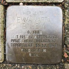 Stolperstein dedicated to Emma Marta Binheim
