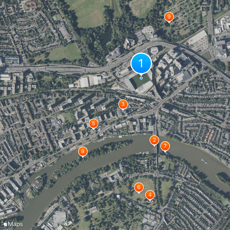 Brentford Community Stadium Map