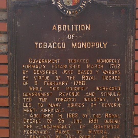 Abolition of Tobacco Monopoly historical marker