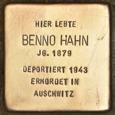 Stolperstein dedicated to Benno Hahn