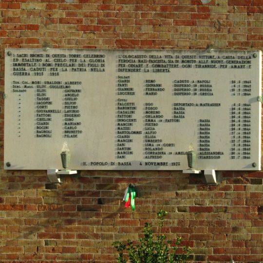 Lapide del campanile di Bassa