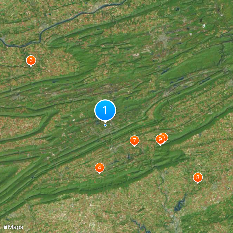 Condado de Schuylkill Mapa
