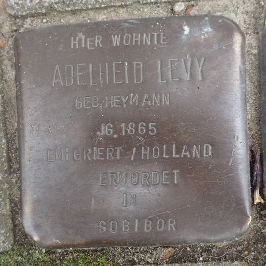 Stolperstein dedicated to Adelheid Levy