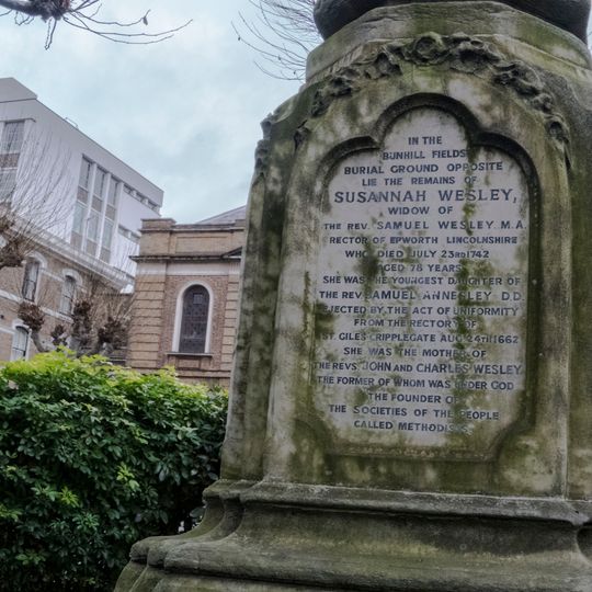 Wesley's Chapel Memorial To Susannah Wesley In The Forecourt