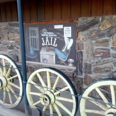 Mural of jail at Billy the Kid Museum