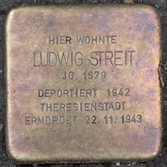 Stolperstein dedicated to Ludwig Streit