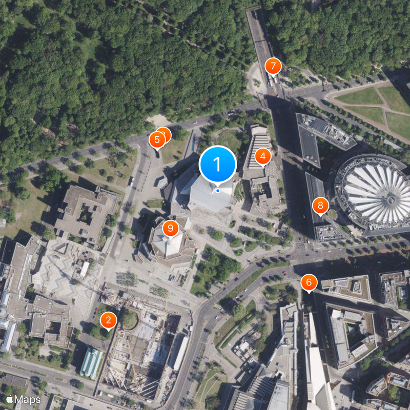 Filharmonia Berlińska Mapa