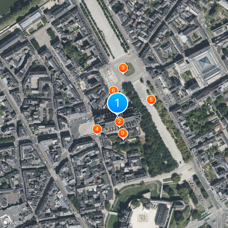 Nantes Cathedral Map