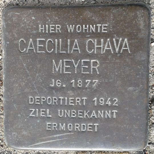 Stolperstein en memoria de Caecilia Chava Meyer