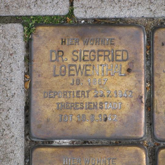 Stolperstein em memória de Siegfried Loewenthal