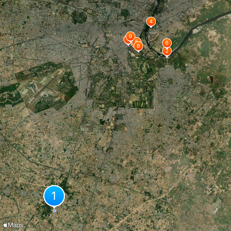 Distrito de Agra Mapa